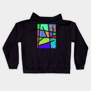 80s Memphis Geometric Kids Hoodie